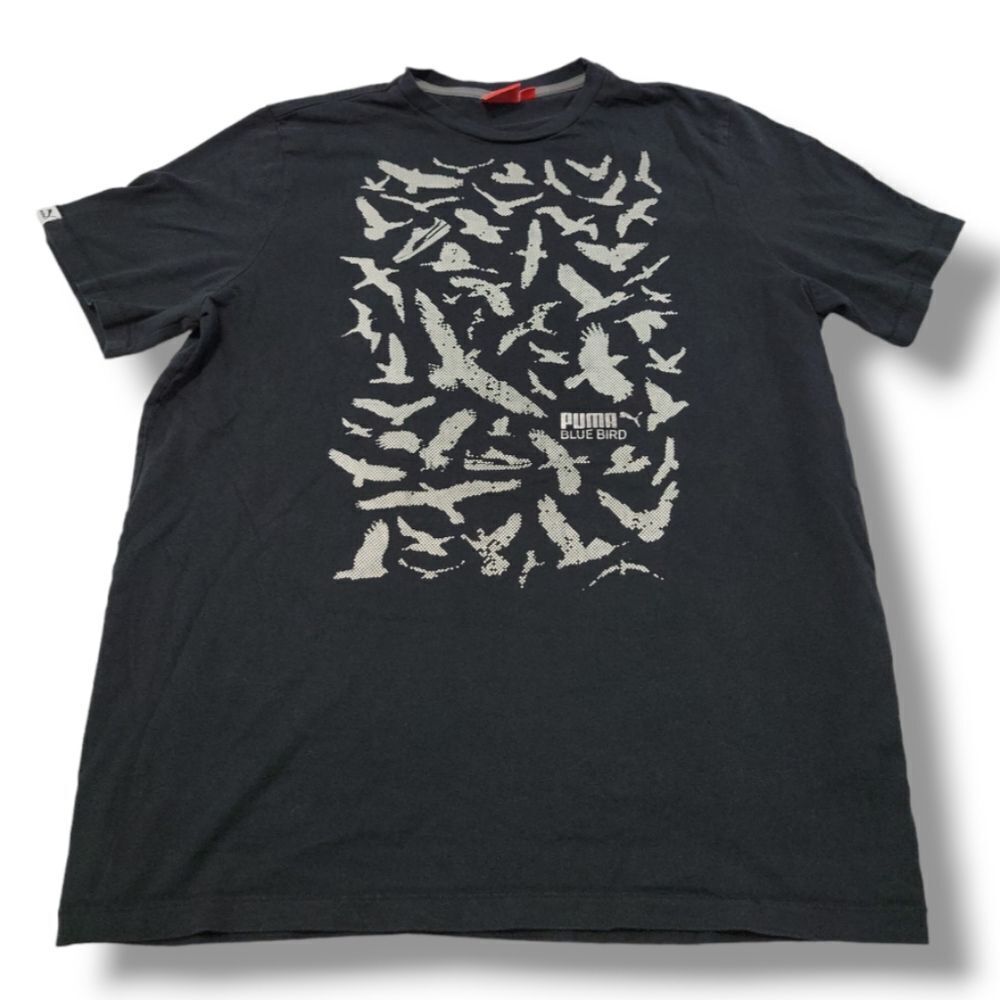 Puma Shirt Size Large Puma Sport Lifestyle Blue Bird T-Shirt Graphic Print Shirt